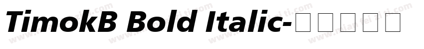 TimokB Bold Italic字体转换